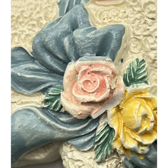 Easter Lamb Refrigerator Magnet Vintage White Sheep Spring Flowers - Picture 4 of 7